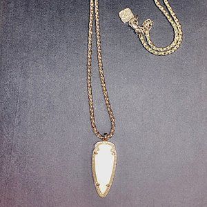 Kendra Scott White Arrowhead Necklace